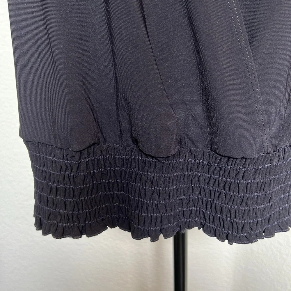 Lane Bryant Navy Blue Floral Short Sleeve Top Size 14/16 - Picture 3 of 7